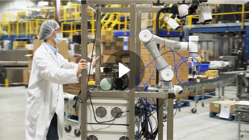 柔性碼垛,模塊化碼垛,協(xié)作機(jī)器人碼垛,快速部署,產(chǎn)線升級,越疆科技、吉百利