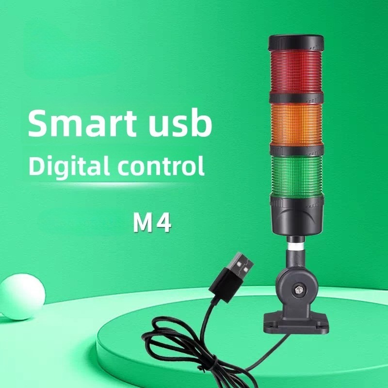 M4 USB Signal Tower Light - Multi-Layer Multi-Color Warning Light Smart USB Digital Control